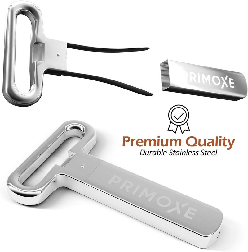 PRIMOXE Ah So Two Prong Wine Cork Remover with Bottle Opener - Professional Stainless Steel Puller - Extractor For Opening & Vintage Collecting - for Connoisseurs & Collectors to Uncork - Image 2